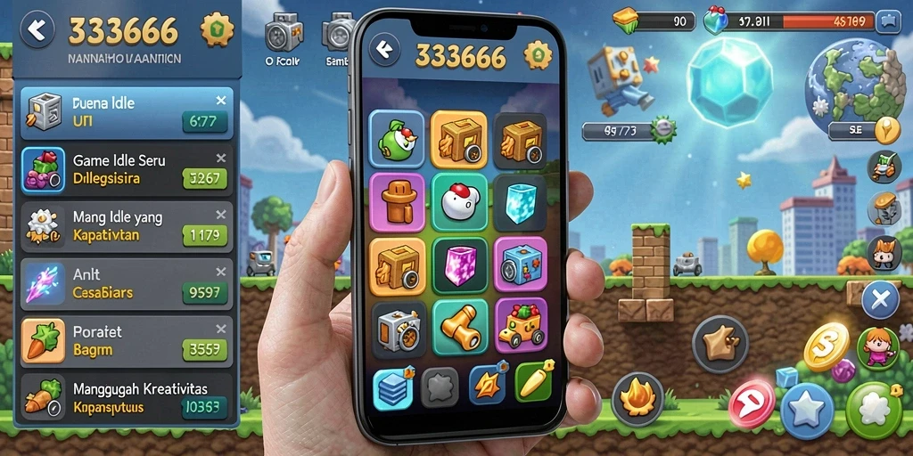 Tampilan gameplay yang menarik dan penuh warna dari 333666.