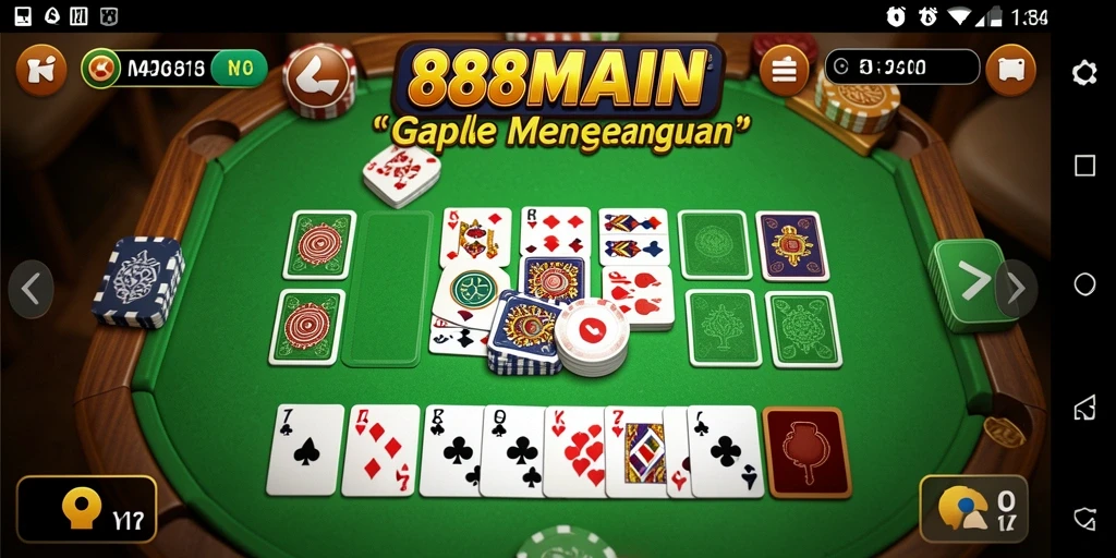 Tampilan gameplay Gaple yang seru dan penuh strategi.