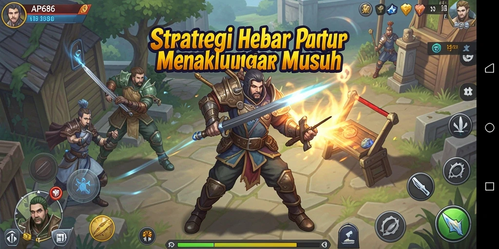 Tampilan gameplay yang mendebarkan dan penuh strategi di AP686.