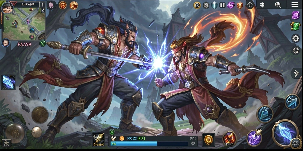 Tampilan aksi seru dalam gameplay ARPG yang mendebarkan.