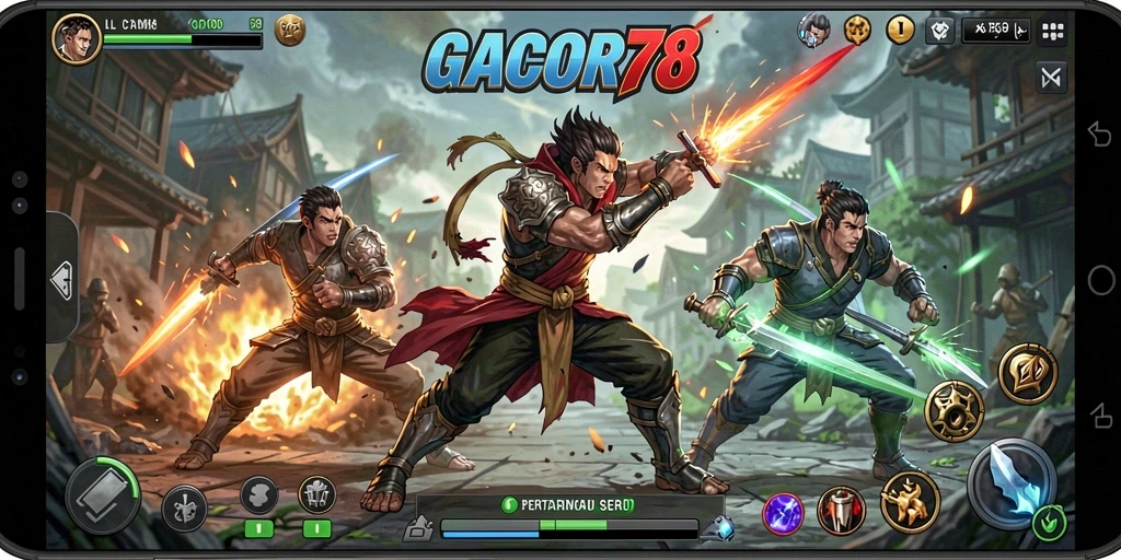 Screenshot gameplay GACOR78 dengan aksi seru dan mendebarkan.