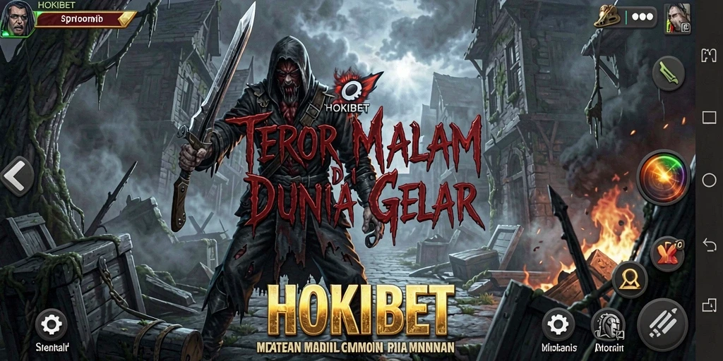 Screenshot gameplay HOKIBET menampilkan momen menegangkan di lokasi angker.