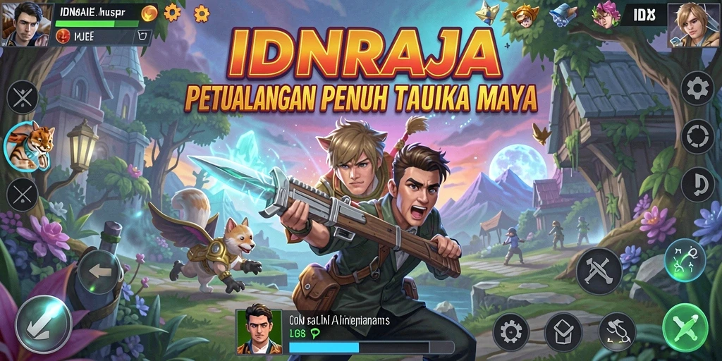 Gameplay mendebarkan di dunia petualangan IDNRAJA.