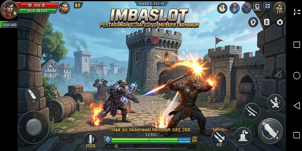Tampilan gameplay <strong>IMBASLOT</strong> yang seru dalam pertahanan menara.