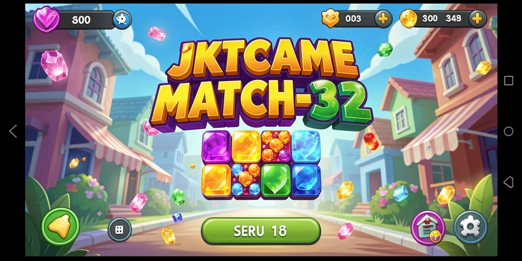 Gambaran gameplay seru dari JKTGAME dengan elemen Match-3 yang menarik.