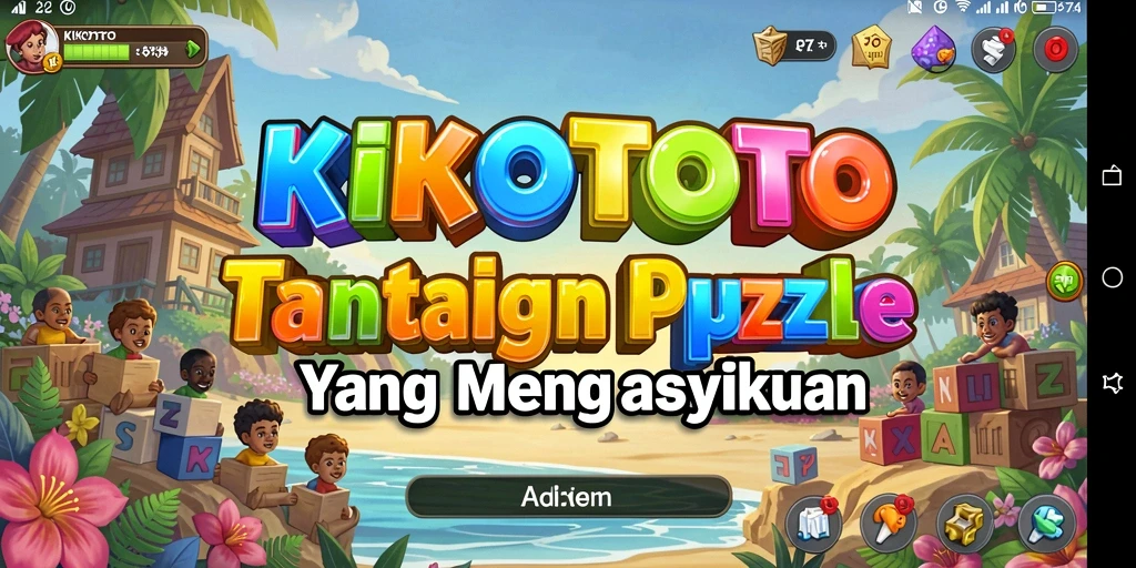 Tangkapan layar KIKOTOTO menampilkan gameplay Puzzle yang seru.
