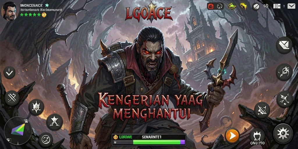 Tampilkan gameplay menyeramkan dari LGOACE di lingkungan yang gelap dan mencekam.