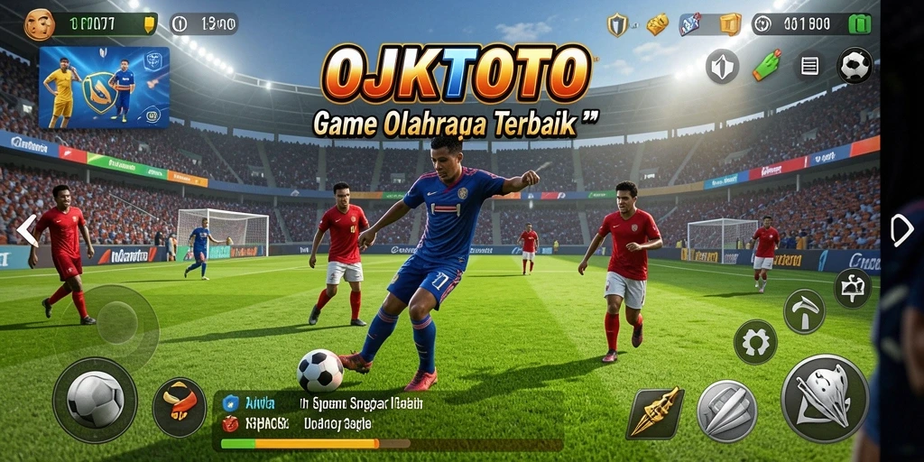 Tampilan gameplay OJKTOTO yang penuh aksi dan kompetisi olahraga.