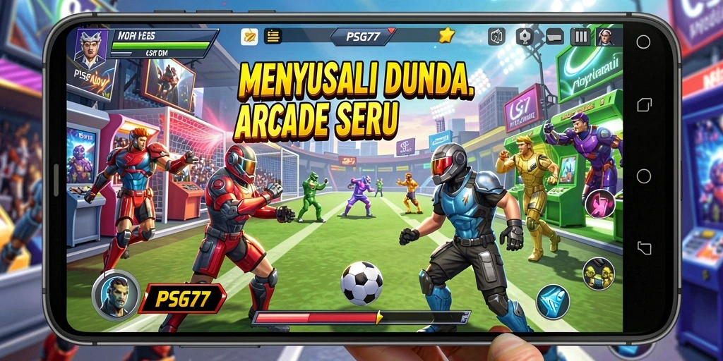 Tampilan gameplay <strong>PSG77</strong> dengan aksi seru di dunia Arcade.