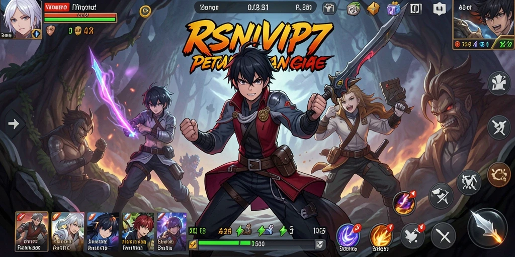 Tampilan menarik dari gameplay RSNVIP7 dengan karakter anime yang dinamis.