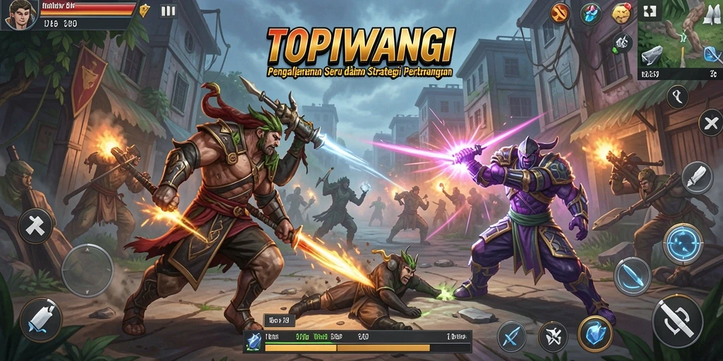 Screenshot utama dari gameplay TOPIWANGI yang menarik.