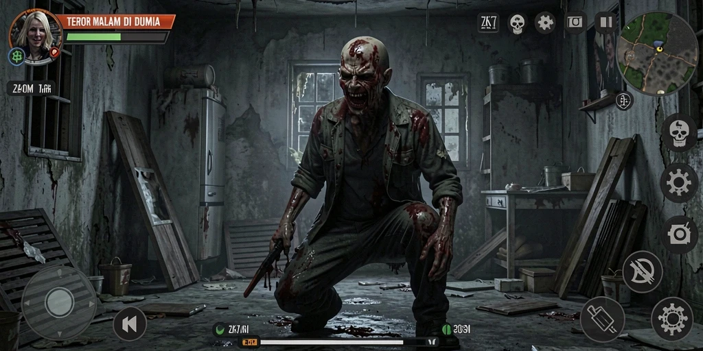 Gameplay menyeramkan ZK7 dengan suasana mencekam.